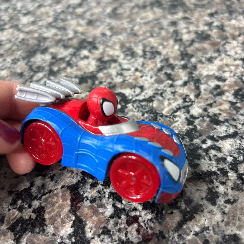 Marvel Spiderman Web Crawler Toy Car Red Blue Plastic Vehicle 3 Inch